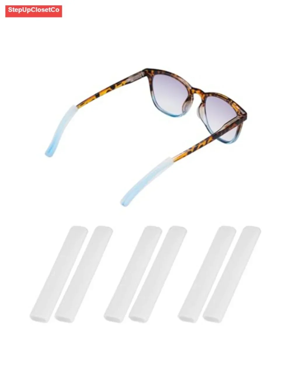 Anti-Slip Silicone Glasses Ear Cushions Temple Tips Covers for Reading